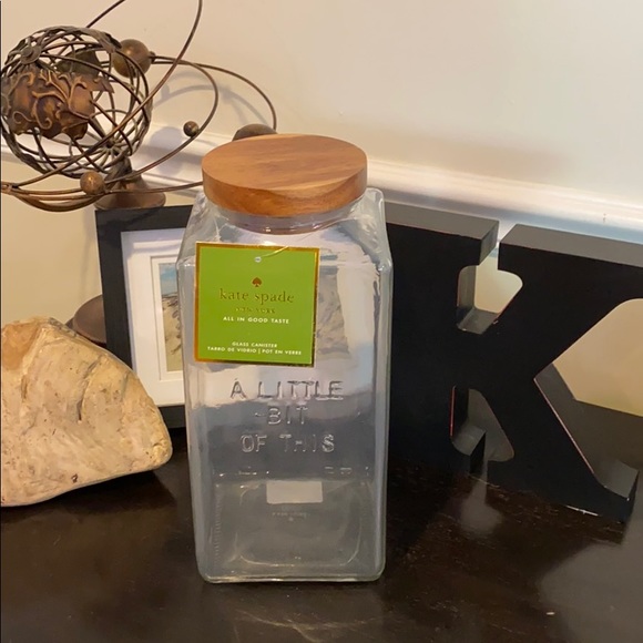 kate spade Other - Kate Spade A Little Bit of This Lg Glass Canister